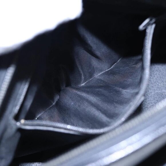 CELINE Hand Bag Leather 2way Black Gold Auth 85493 - Picture 12 of 16